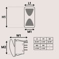 thumbnail image 4 of 5pc 12V DC 20A 4-Pin LED ON-OFF-ON SPDT Rocker Switch Kit - BLUE, 4 of 4