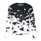 thumbnail image 5 of Blusas y camisas de manga larga con cuello redondo para hombre, blusa informal de manga larga con cuello redondo y estampado de rayas, blusa de poliéster para hombre, 5 of 5