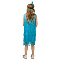 thumbnail image 2 of IBTOM CASTLE Kids Girls 1920s Flapper Dress Vintage Sequins Fringe Gatsby Halloween Party Dress up with Feather Headband 10-12 Years Blue, 2 of 4