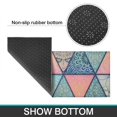 thumbnail image 6 of Pink and Blue Triangular Floral Boho Pattern Kitchen Rugs Sets Of 2,Anti Fatigue Kitchen Mat Rugs Non Slip Washable,Decorative Kitchen Floor Mats for Kitchen,Sink,Laundry,17"x30"+17"x47", 6 of 7