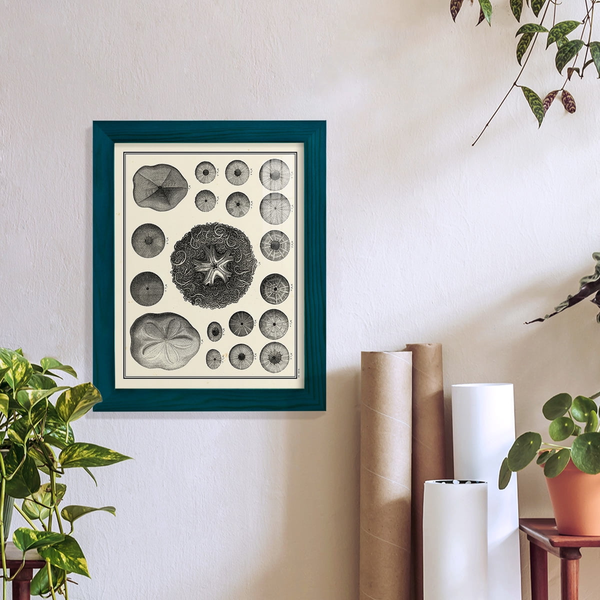 Aegean Collection I -Framed Print w/glass-Ocean Blue