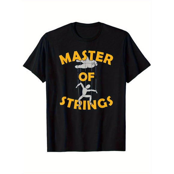 T Shirt A Featuring The Art of Shadow Puppetry And Ventriloquism by The Master of String Instruments with a Round Neck Design. It'S a Casual Short