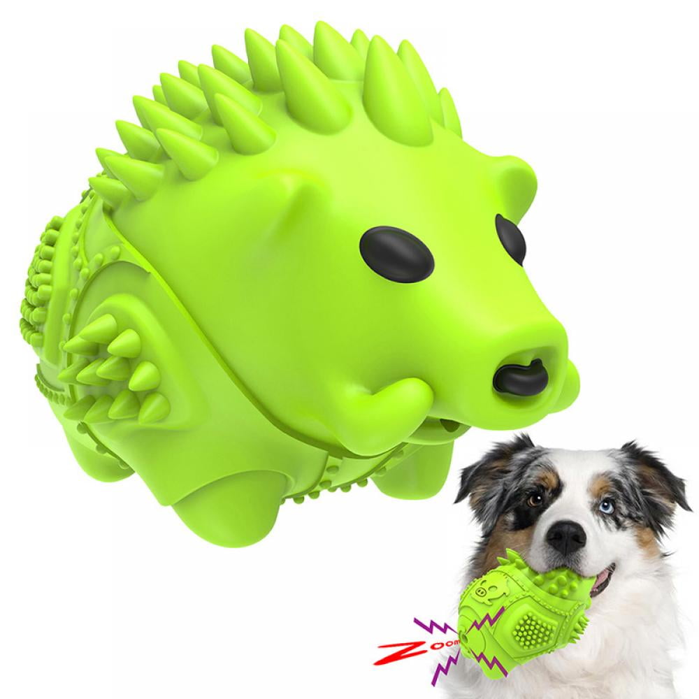 Dog Chew Toys for Aggressive Chewers, Large Medium Breed Dog Teeth Grinding Toys Indestructible Dog Squeak Toys Relieve for Dogs Anxiet ,100% Natural Rubber,Milk Flavor