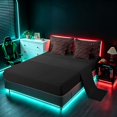 thumbnail image 5 of Manfei 3D Triangle Twin Bedding, Geometric Black Red Bedding Comforter Set, Black Reversible 7 Pieces, 5 of 6