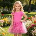 thumbnail image 2 of xfsWaSs Toddler Dresses Girls Summer Short Sleeve Tutu Dress Bow Print Birthday Princess Party Dresses Little Kids Sundress 2-3 Years, 2 of 5