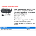 thumbnail image 2 of Upper Intake Manifold - with PCV Parts and Gaskets - Compatible with 1996 - 2005 Buick LeSabre 3.8L V6 (Excluding Superchanged Engines) 1997 1998 1999 2000 2001 2002 2003 2004, 2 of 3
