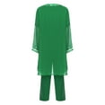 thumbnail image 4 of vastwit Womens Chiffon Pant Suits 3PCS Mother of The Bride Wedding Outfit Evening Gowns Dress Suit Green-B 3XL, 4 of 7