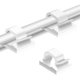 thumbnail image 1 of 50 clips para cables (blancos), organizador de cables adhesivo, soporte para cables, gestión de cables resistente y duradero para coche, oficina y hogar, 1 of 5