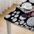 thumbnail image 4 of HAOXIT Tablecloth, Abstract Design with Large Dots Counter Forces of Globe, Dining Room Kitchen Rectangular Table Cover 44''x44'', 4 of 7