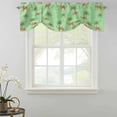 thumbnail image 2 of Tie Up Valances for Windows, Desert Camels Adjustable Valance Curtains Window Treatment for Living Room, Tropical Date Palm Trees Animal Green Rod Pocket Kitchen Curtains & Drapes 42x18 Inch, 2 of 9