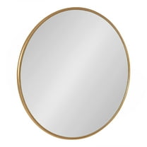 Kate and Laurel Caskill Glam Wall Mirror, 30" Diameter, Gold, Chic, Circular Mirror for Wall Decor
