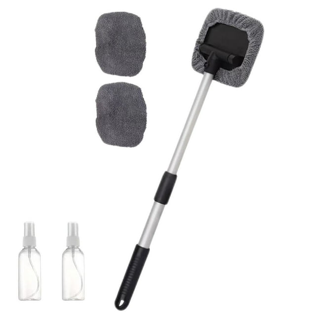 Yhmxh Home and Kitchen,Tools Cleaner Tool Magnetic Car Window Cleaner Expandable Car Window Cleaner With Reusable Microfiber Pads And Spray Bottles Window Glass