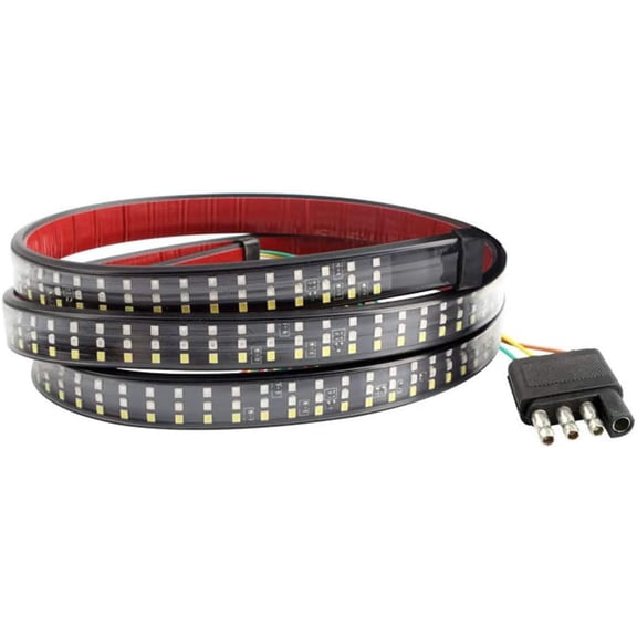 Tailgate Light Bar Triple Row, 60 Inch Tail Light Bar , Turn Signal, Running, Reverse Backup 5 Function Tail Lights Strip for Cargo Pickup  SUV RV Boat, Install