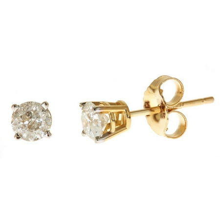 1 2 Carat T W Genuine Round White Diamond 14kt Gold Stud Earrings 1 2 Carat T W Genuine Round White Diamond 14kt Gold Stud Earrings Igl Certified