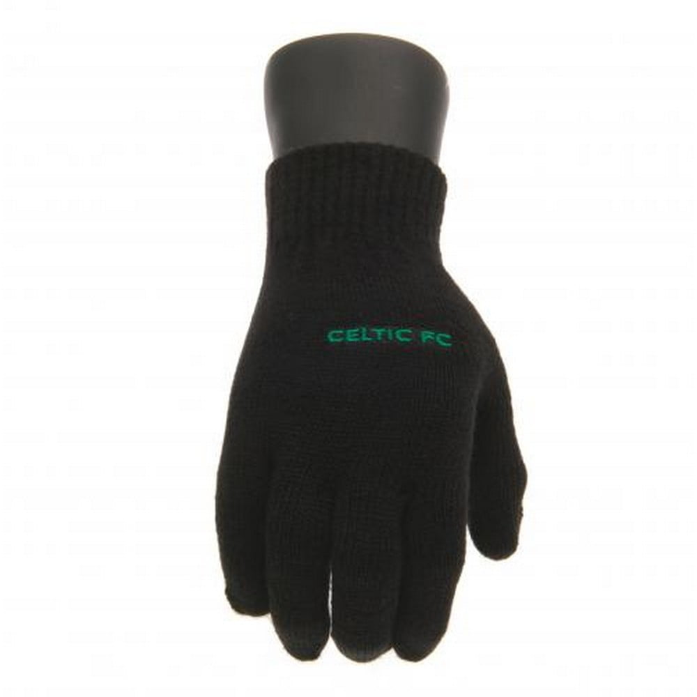 Celtic FC Gloves Knitted Black