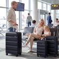 thumbnail image 2 of Costway 3 PCS Hardside Luggage Set (20/24/28 Inch) with 8-Spinner Wheels, 3-Digital Lock Black, 2 of 10
