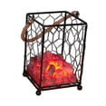 thumbnail image 2 of Linterna portátil antigua con pilas de de la decoración de la lámpara del carbón de leña para 11x11x16.5cm Yuyangstore Lámpara de chimenea, 2 of 7