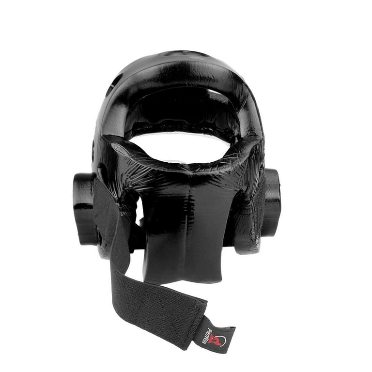 Full Face Headgear Martial Arts Head Guard Gear Sparring Protector w Face  Shield (Black, SM)