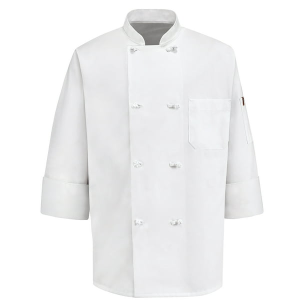 Chef Designs® Eight Knot Button Chef Coat with Thermometer Pocket ...