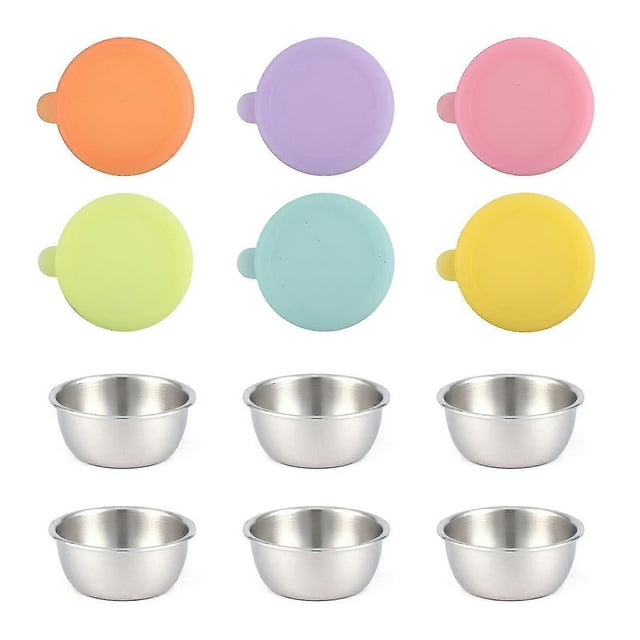 Sauce Dressing Container To Go,6 Small Containers With Lids Stainless Steel Sauce Containers