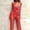 Red, variant on Jumpsuit Sleeveless Sequin Rompers For Women,Blue Sleeveless Halter Sequin Rompers L