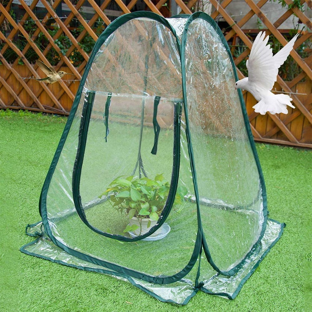 -Up Small Greenhouse for Outdoor Indoor Plant; Portable Mini Greenhouse Tent