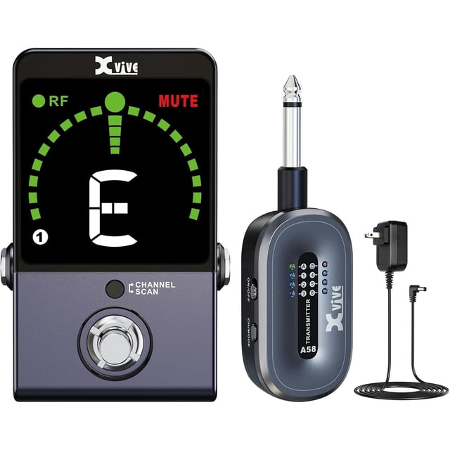Sistema inalámbrico de pedales de guitarra Xvive P58 5.8 GHz con afinador