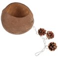 thumbnail image 2 of Miangastore Parrot Swing To Natural Coconuts Shell Bird Nest Bird Parrot Hanging Accessories, 2 of 8