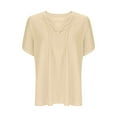 thumbnail image 6 of ShiShine Womens Dressy Blouses V Neck Short Sleeve Shirts 2025 Fall Casual Business Office Work Tops, 6 of 8