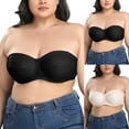 thumbnail image 3 of GILIGEGE Strapless Push Up Bras for Women Bandeau Bra Padded Strapless Bralette Bra Seamless Tube Top Stretchy Casual Crop Top Going Out Summer Tank Basic Short Shirt Solid Color Lace Bra Beige A, 3 of 8