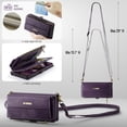thumbnail image 5 of Allytechgroup Wallet Case for iPhone 11 with Credit Card Slot, RFID Blocking PU Leather Flip Case with Shoulder Strap Wrist Strap Compatible with MagSafe Shockproof Full Body Cover, Purple, 5 of 13