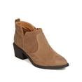 thumbnail image 1 of New Women Qupid Thrill-09 Faux Suede Pointy Toe Stacked Chunky Heel Bootie, 1 of 5