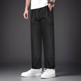 thumbnail image 2 of Ketyyh-chn99 Mens Linen Pants Harem Pants Fashion Breathable Solid Color Sports Trousers Black,5XL, 2 of 5