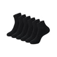 thumbnail image 4 of Hanes Unisex Plain Black Socks Pack, 6 Pairs, Ankle L, 4 of 7