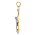 thumbnail image 2 of 14k Two-tone Gold Crucifix Pendant, 2 of 5