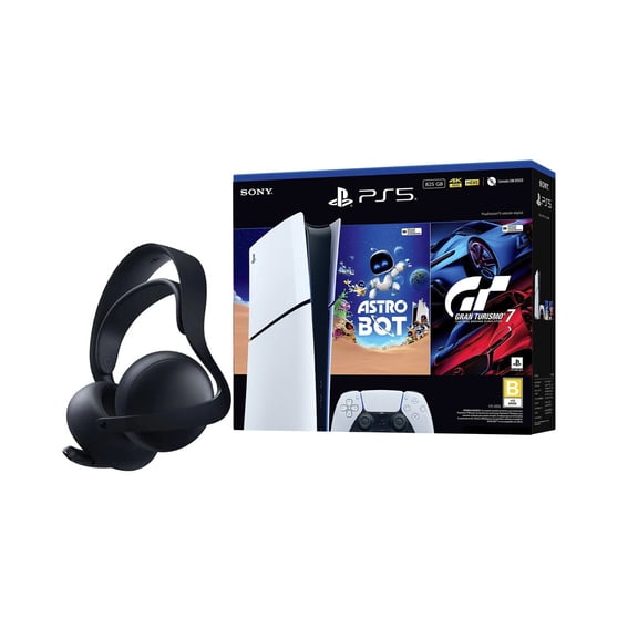 Consola PlayStation Digital 825 GB Astro Bot & GT7 + Audífonos PS5 Pulse Elite Color Negro