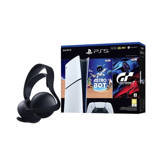 Consola PlayStation Digital 825 GB Astro Bot & GT7 + Audífonos PS5 Pulse Elite Color Negro