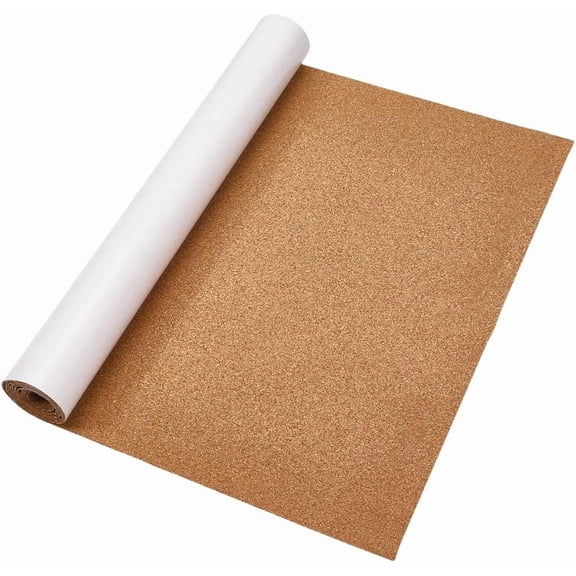 Self Adhesive Cork Roll 47.24 x 15.75 Inch Natural Wood Corkboards Insulation Classroom Wall Decor Bulletin Board Sheet