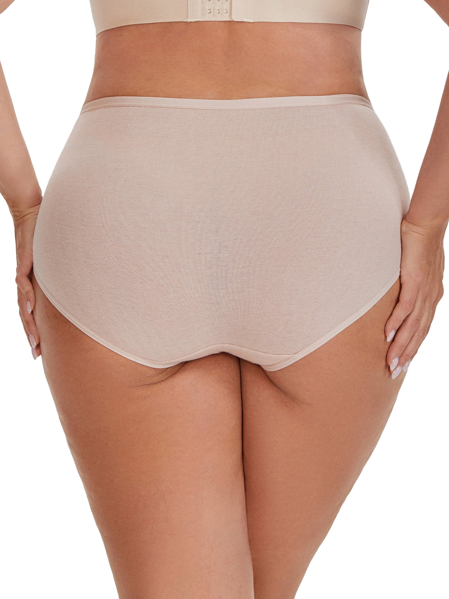 DARING DIVA Women's High Rise Cotton Underwear Full Coverage Lace Briefs XL Grey