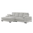 thumbnail image 2 of Woodpecker's Inc Daisy Convertible Sectional Sofa Couch with L-Shaped Design - Upholstered in Soft Corduroy Fabric, 2 of 2