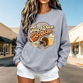 thumbnail image 4 of YVNAURA Womens Game Day Football Sweatshirt Funny Letter Graphic Print Long Sleeve Crewneck Pullover Casual Fan Tops for Touchdown Season Stadium Events, Grey,XXXL, 4 of 6
