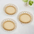 thumbnail image 5 of 4 Pcs Natural Handmade Rattan Coasters, Stylish Minimalist Bohemian Decor, Ideal for Living Room, Kitchen, and Bedroom Accessories, 5 of 7