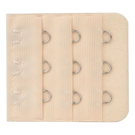 

Toutek 3 Rows 3 Hook Underwear Extension Buckle Women Bra Stretch Extender (Nude)