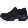 thumbnail image 2 of HAOSHIDUO Zapatillas de Tenis para Mujer Ligeras cómodas de Malla Calzado de Caminata para Mujer sin Cordones Negro 26.0 cm Negro 26.0 cm Xishao ropa, 2 of 2