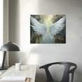 thumbnail image 3 of JEUXUS  Angel Wings Wall Decor Bedroom Decor Picture Gold and Grey Wall Art Framed Canvas Prints Ready to Hang, 3 of 4