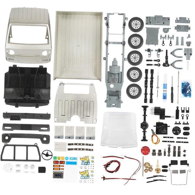 per 1:10 Scale RC Truck Unassembled Set RC Truck Model Simulation Truck RC Car Juguetes para niños Regalos para niños gris Hugo Modelo de camión RC