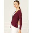 thumbnail image 4 of Cardigan Dobladillo Rizado RebeDe Punto Frente De CorbaPaMujeres borgoS, 4 of 6