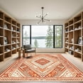 thumbnail image 2 of ODIKA 8'x10' Machine Washable Non-Slip Area Rug, Aztec Terracotta High Traffic Rug, Orange, 1051433, 2 of 7