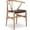 Natural Ash Chair+Coffee color Cushion, variant on Polynices Mid-Century Modern Wishbone Dining Armchair Solid Ash Wood Y-Design Frame with Removable Dark Brown PU Leather Seat Pad, Walnut Finish, Handwoven Natural Paper Cord, Fully Assembled