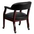 thumbnail image 4 of Scranton & Co Chaise de Conférence Luxueuse pour Invités en Noir avec Roulettes, 4 of 6